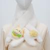 Women’s Cute Korean Faux Rabbit Fur Scarf: Thick, Warm, Plush, Versatile Neck Warmer for Autumn & Winter; Trendy Style for Students & Children.