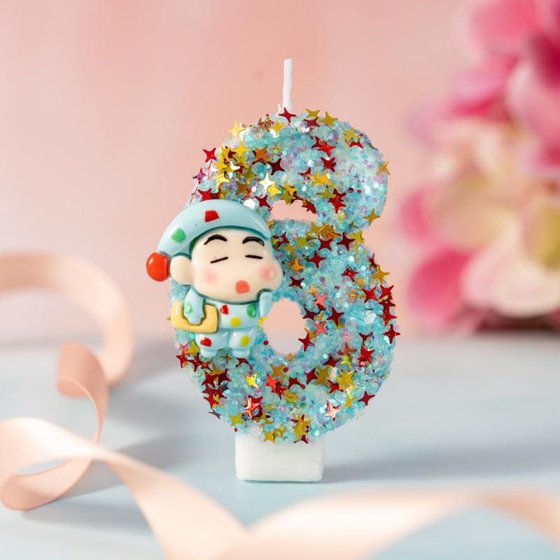 Creative Cute Little New Number Birthday Candle 0-9 Handmade Diy Children's Party Cake Decorations
