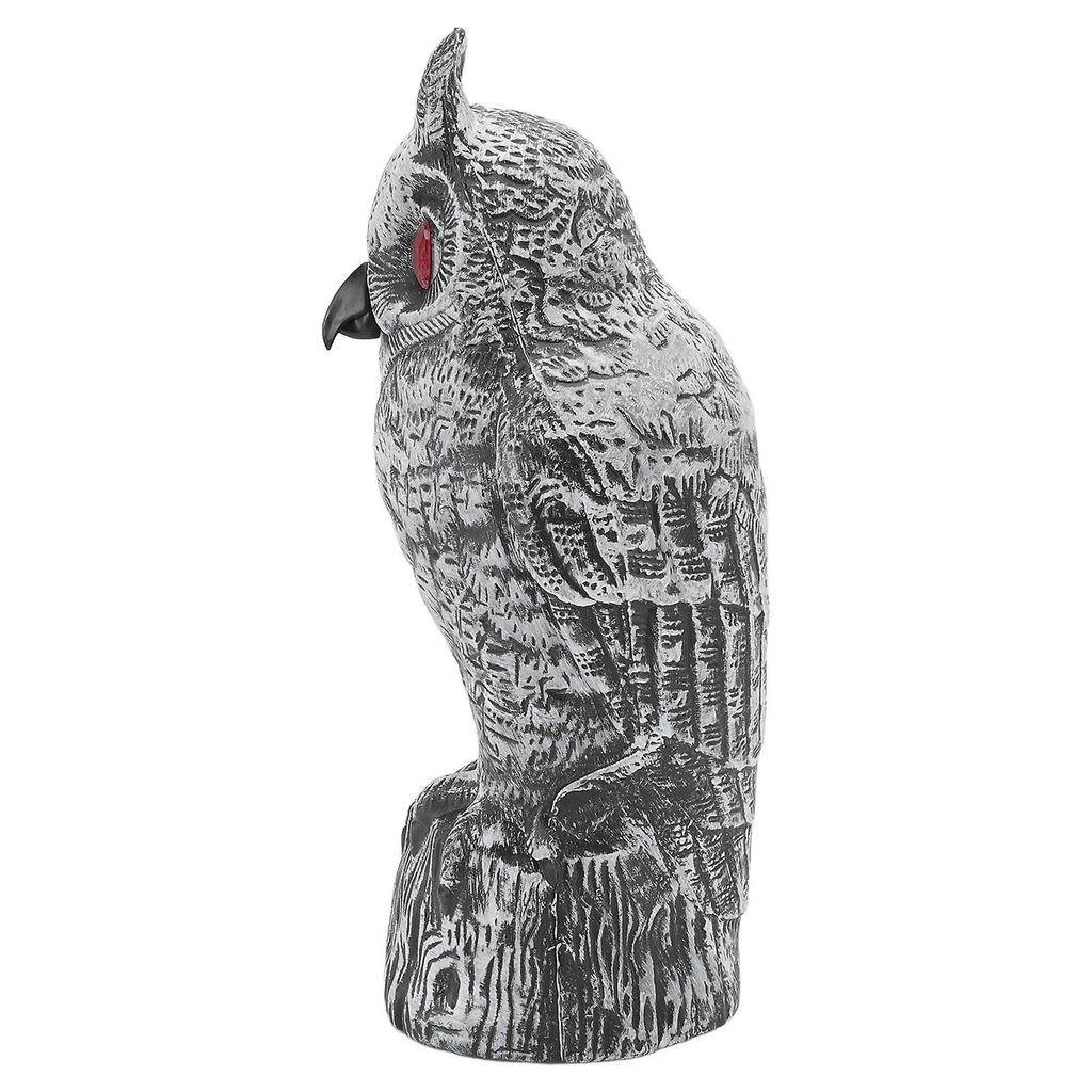 Touch Animal Repeller Solar Powered Owl Glowing Eyes Lifelike Appearance Waterproof Sun Resistant Bird Repeller for Home Garden Patio Fence