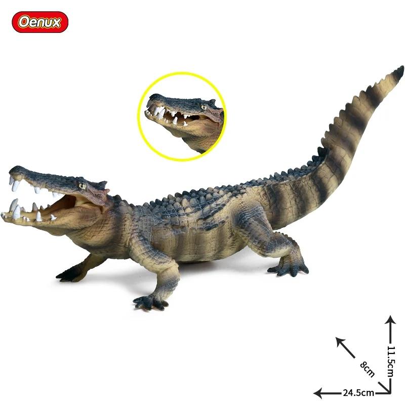 Oenux Prehistoryczny Biegun Południowy Koolasuchus Model Krokodyla Figurki Akcji Dzikie Zwierzęta Morskie PVC Kolekcja Edukacyjna Zabawka dla Dzieci