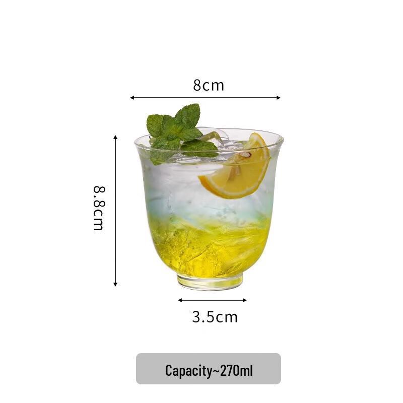 Japanese Style Versatile Glass Tumbler Sake Glass with Base