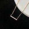 S925 Sterling Silver Diamond-Studded Necklace Women's Sexy Design Light Luxury and Simplicity Ultra-Fine Clavicle Chain