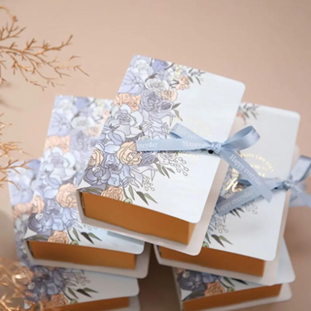 Kreativ Enkel Bokform Presentask DIY Alla hjärtans dag Bröllopsfest Födelsedagsbankett Babyshower Godis Chokladförpackning Dekor