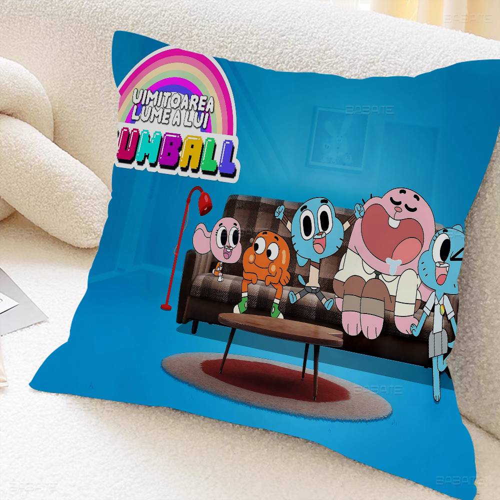 Amazing World of Gumball Personalized Pillow Dust Cover Bedroom Kids Party Decoration Pillowcase Birthday Children Gift