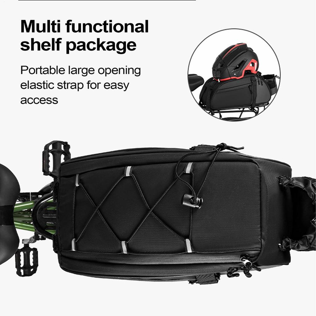 8L Bicycle Bag Large Capacity Electric Foldable Rear Seat Bag For Mountain Bikes Cycling Parts Bike Accessories