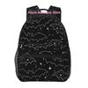 1pc Gothic Dark Starry Sky Bat Theme Half Full Print Large Capacity, Double Mesh Pocket Backpack, Lightweight and Durable