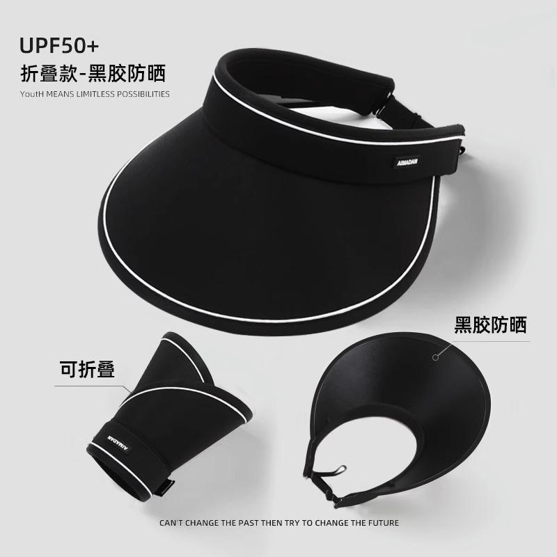 Summer Big Brim Cycling UV Protection Empty Top Sun Protection Hat Female Sun Hat Sun Hat Cover Face