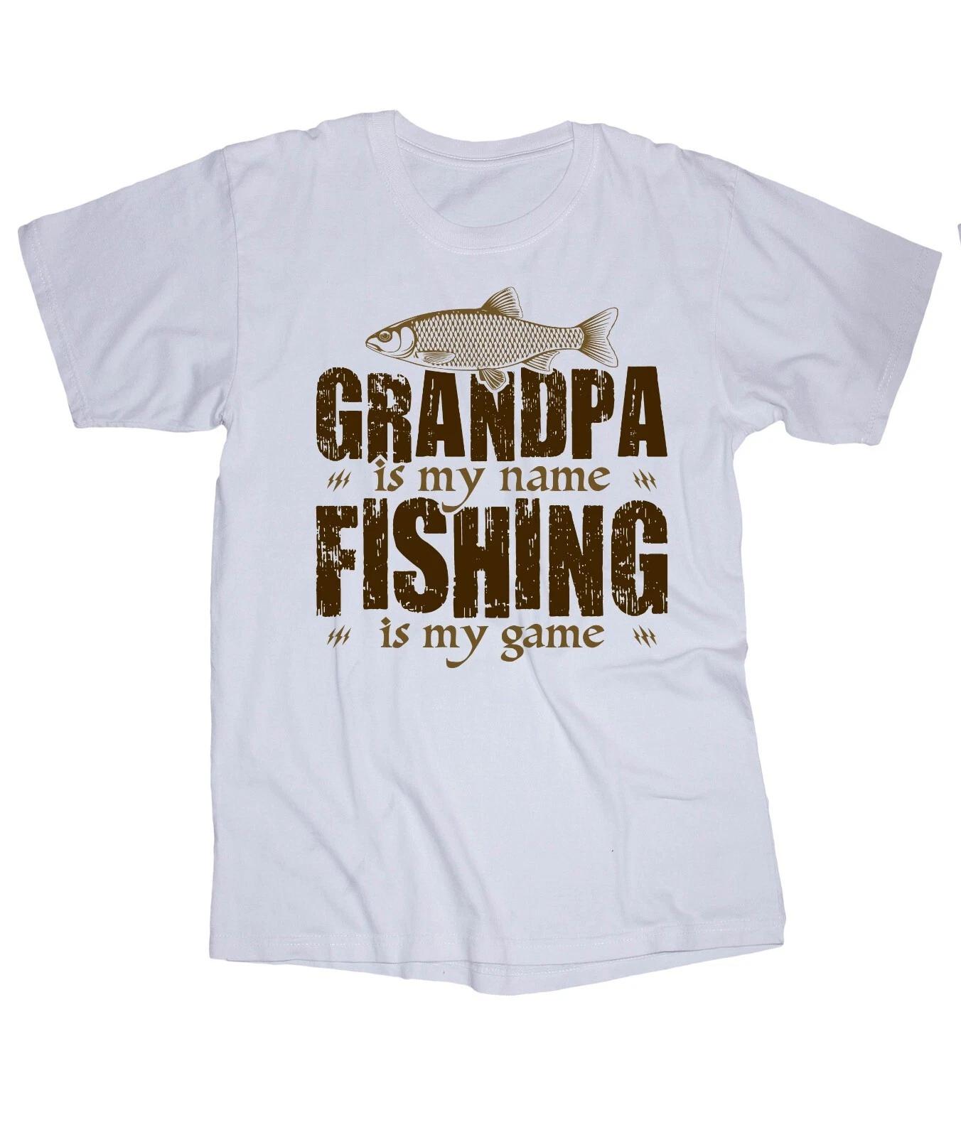 Grandpa Fishing white T-shirt Bass, Trout, Crappie, Lake, River Fishing XL