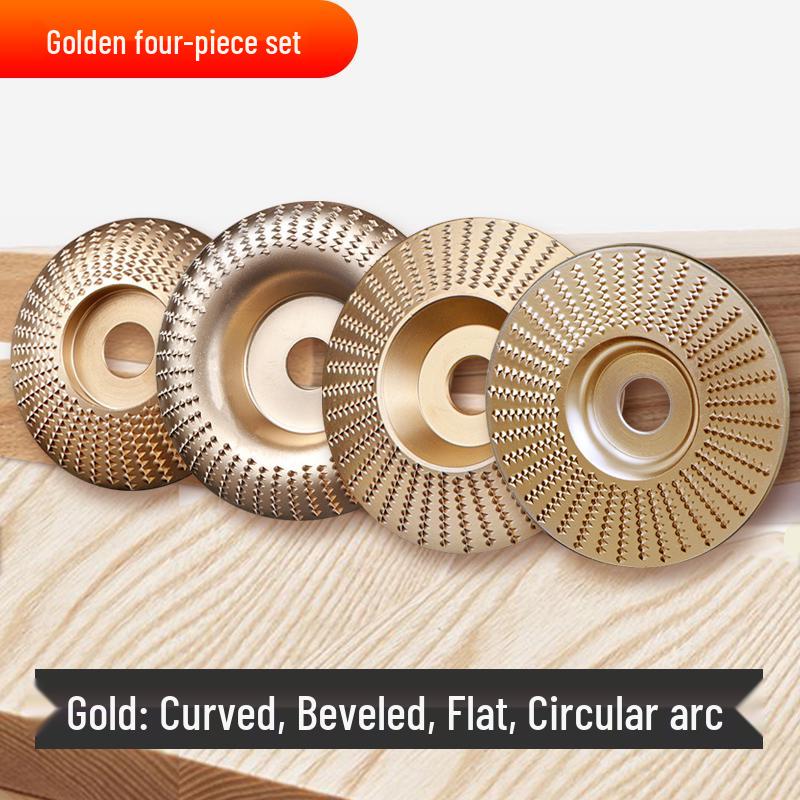 Woodworking Angle Grinder Burr Disc & Polishing Wheel Set