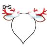 Realistic Deer Antlers Headband Adults Kids Soft Fabric Durable Construction Reindeer Design Christmas Hair Hoop