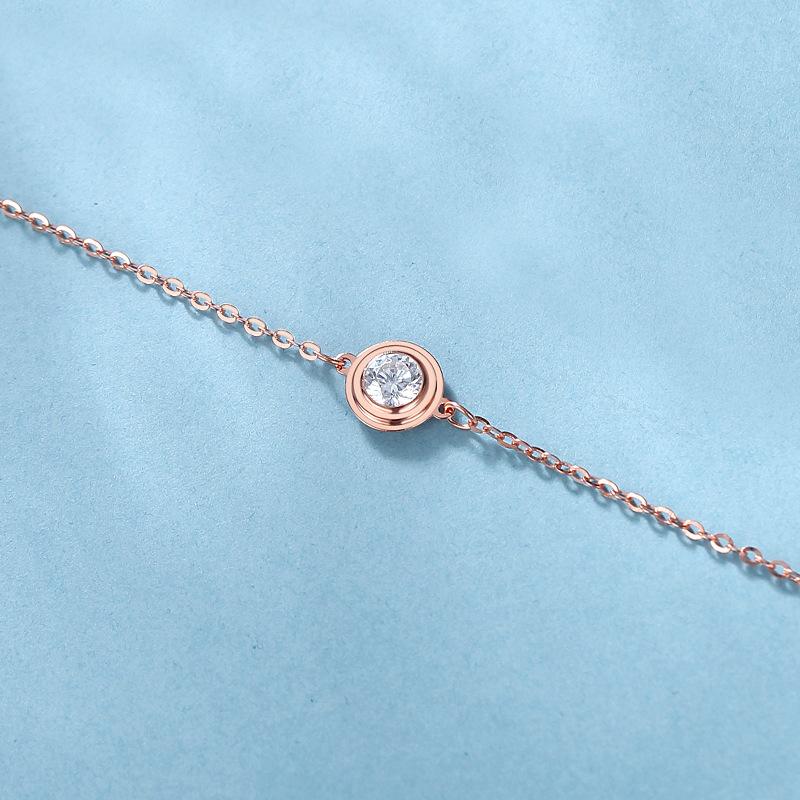 

Танциз Стерлингового Серебра 925 пробы с Цирконом Браслет Ювелирные Изделия Геометрический Бисер Цепи Браслеты Мода Изящный Свадебный Подарок для Подруги Женщины розового золота