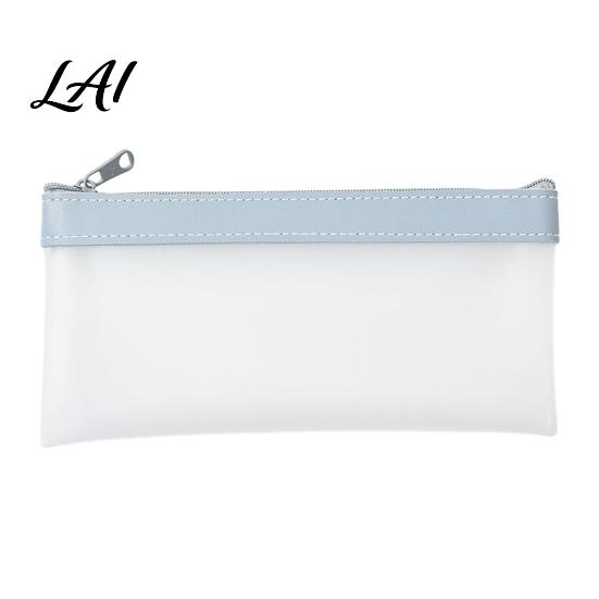 See-through Mesh Pencil Pouch Clear Case Large Transparent Pen for Girls Waterproof Splash-resistant Case Stationery Bag High School Students,