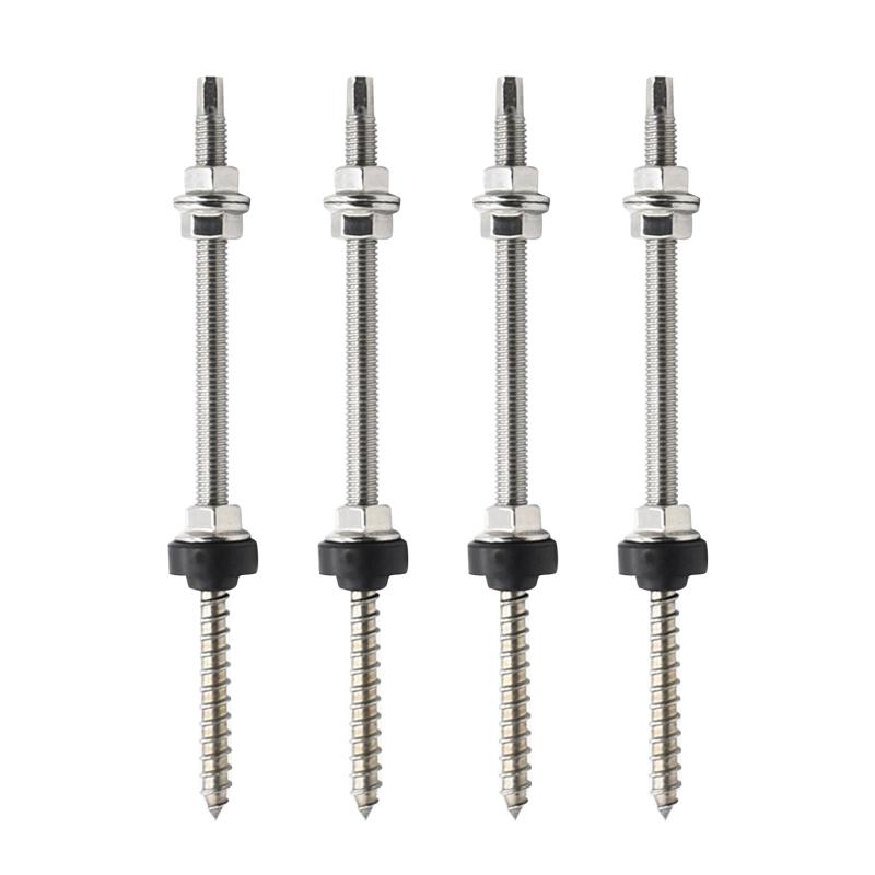 M10 Solar Hangers Bolt for Mounting Solar Panel Height Adjustment Long Bolt 4pcs/set Waterproof for Photovoltaic Solar