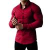 Men's  Sports  Fitness  Business  Leisure  Flip Collar  Long Sleeves  Shirt
