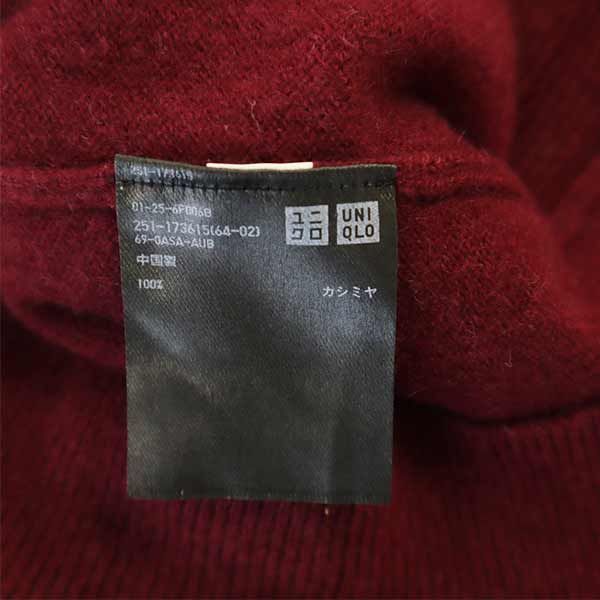 UNIQLO cashmere Long sleeve sweater S Red knit Women Used