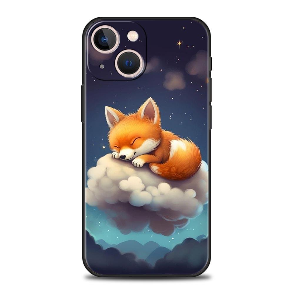 Phone Case Cover for iPhone 17 Pro Max 16 15 14 13 12 11 Pro Max Plus 17AIR Shockproof Soft TPU Shell Cute Animal Fox Fundas Bag