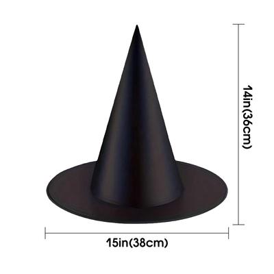 Halloween Hexenhut Hängender Hexenhut Erwachsener Unisex Schwarzer Teufelshut Geeignet für Partykostüme und Gartenveranda Dekorationen