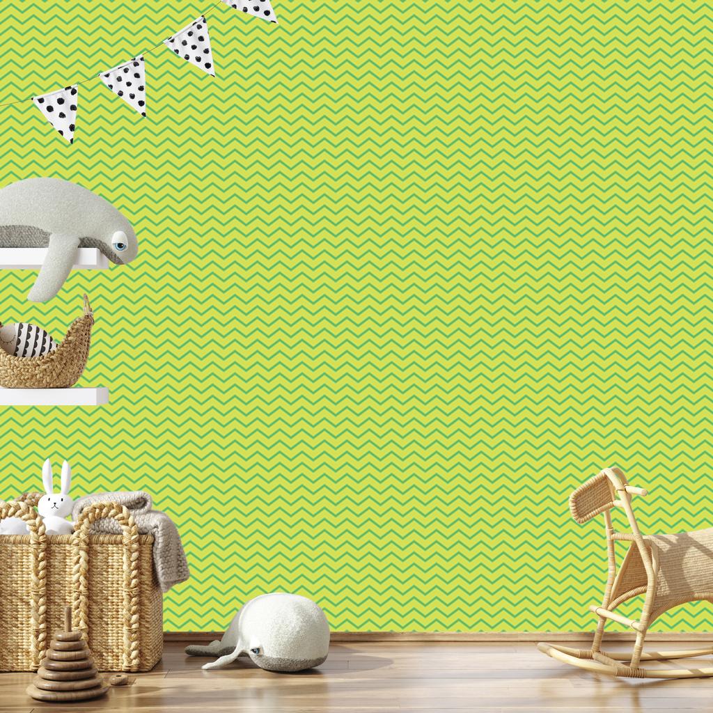 Zigzag Lime Wallpaper for Living Room and Bedroom 50x1000
