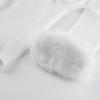 Women's Plush Lace-up Knitted Cardigan Short V-neck Slim Fit Top Long Sleeve Tops