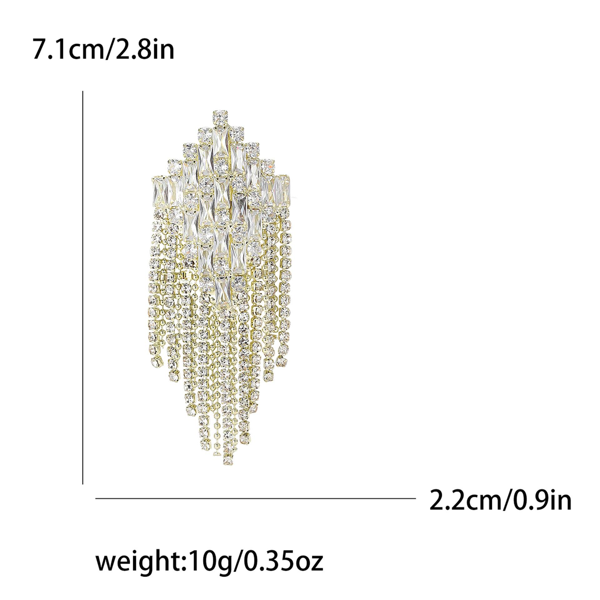 

Корейская мода сплав полный бриллиант алмазная цепь захвата бахрома брошь изысканная и универсальная женская одежда корсаж ювелирные изделия булавка