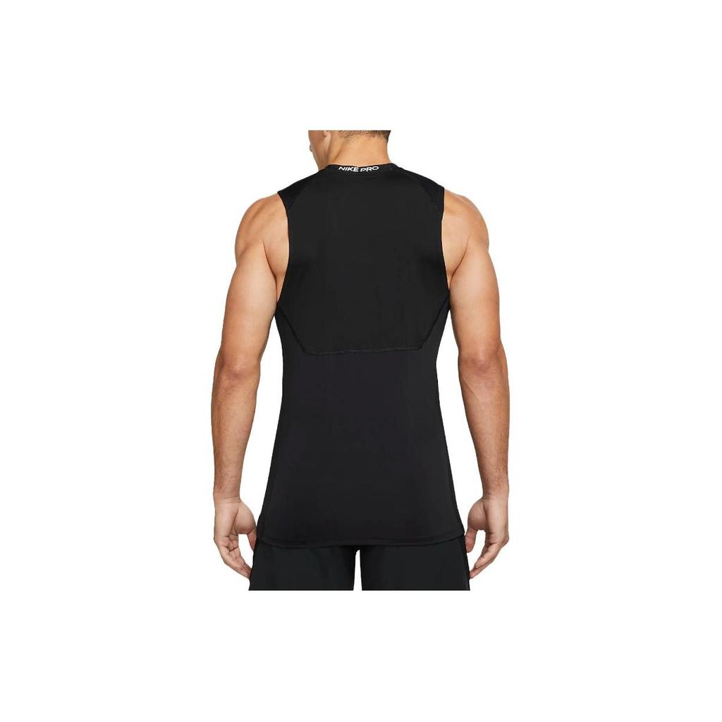 Nike Pro Dri-FIT Logo Print Breathable Round Neck Tank Top Men Tops Black DD1977-010