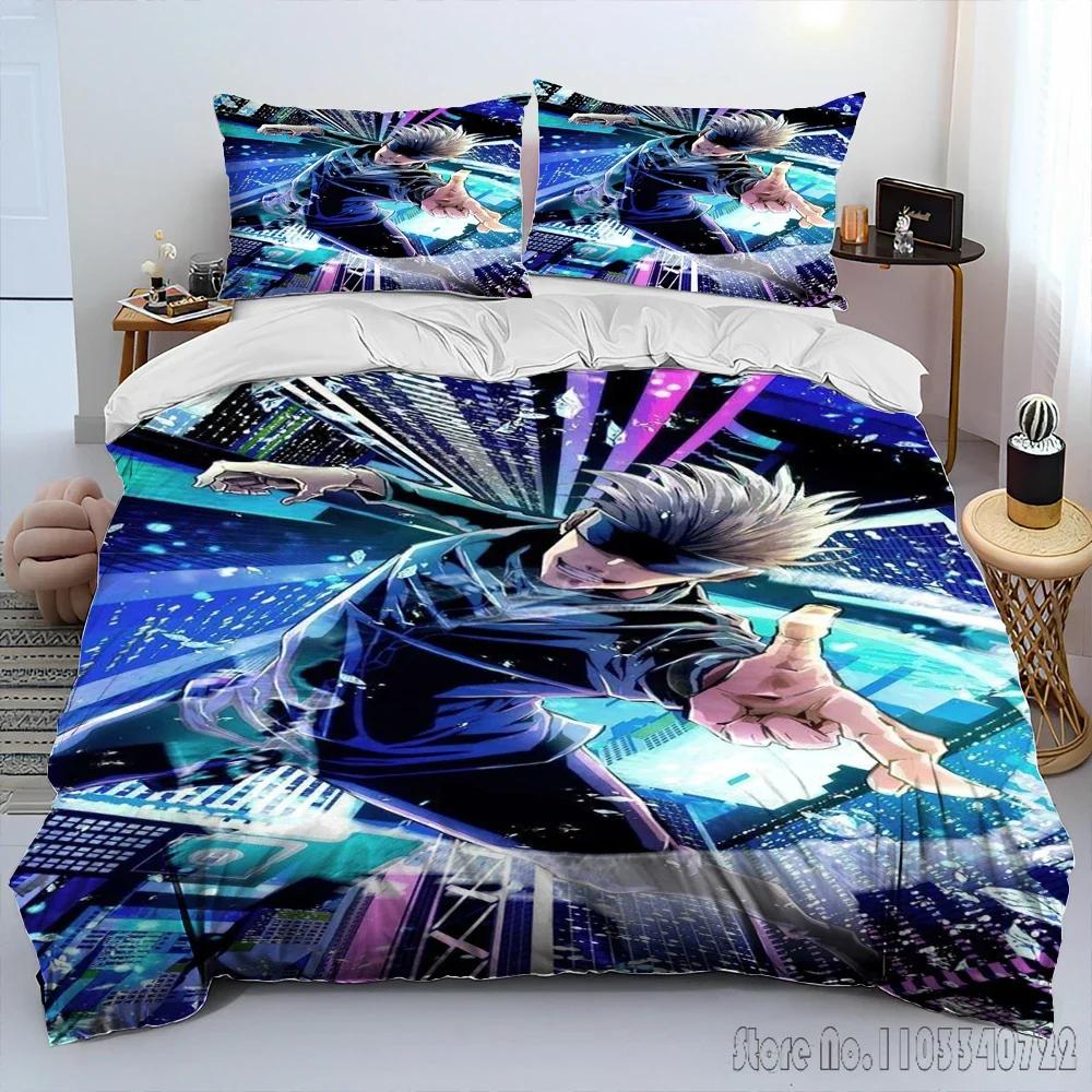 

3D Jujutsu Kaisen Anime Cartoon Duvet Cover Set HD Comforter Cover for Kids Bedding Sets Bedclothes Bedroom Decor EU Single 140x200cm