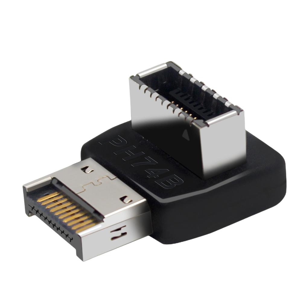 USB 3.1 Type E 90 Degree Converter Front USB C Header Adapter Vertical  Type E Header Converter for PC Motherboard