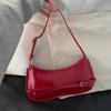 1Pc French Niche Design Cowhide Shoulder Handbag Women's High-End Party Red Wedding Bag Fashion Handheld Underarm Bag