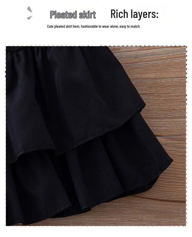 Girls' College Style Pleated Skirt - Anti-Exposure, Puffy Design for All Seasons