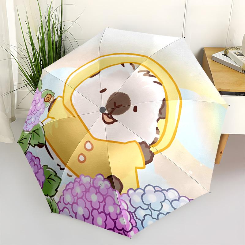 

1pc hamster Raincoat Umbrella Portable Folding Umbrella Durable Iron Frame, Suitable for All Seasons Home Travel Outdoor yy260319080