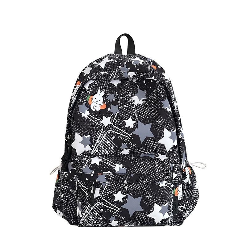 Autumn large-capacity backpack 2025 new Korean version of fashion printing stars versatile high school student schoolbag tide