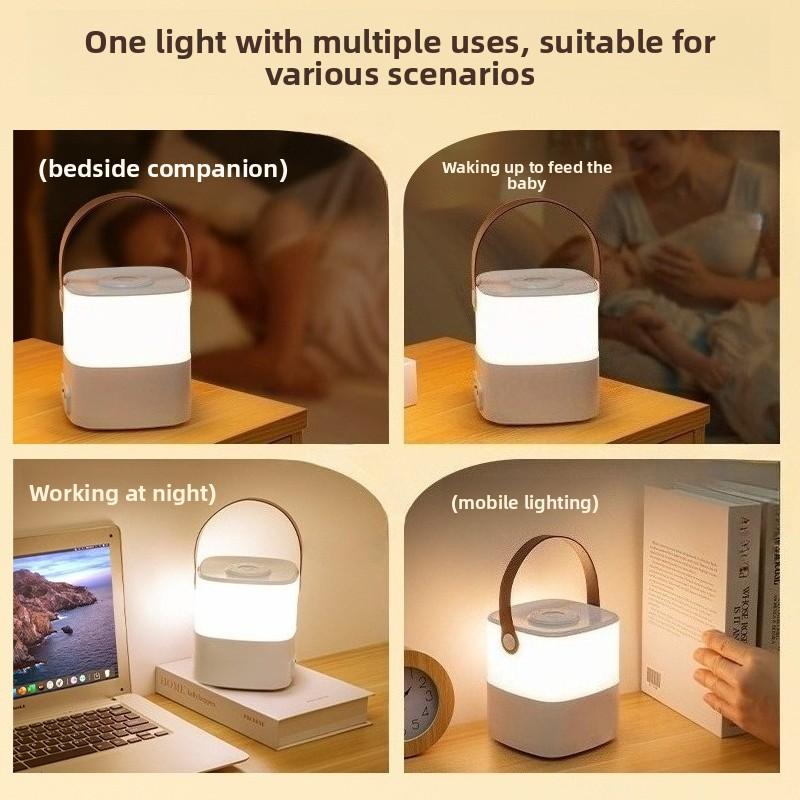 Rechargeable Touch LED Night Light Warm Soft Light Eye-Care Bedside Lamp for Bedroom Sleep Atmosphere Lighting