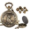 Conjunto de Dados de Metal com 7 Peças em Caixa de Relógio de Bolso Dados Poliedros para RPG Jogo de Tabuleiro Presente de Festa Para Jogadores de D & D Iniciantes Adultos Casa Viagem