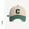 Women and Men Fashion Letter C Patch Baseball Cap Hat,Color Block Summer Sun Visor Design,For Daily Casual Wear & Sun Protection