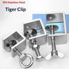 Galvanized Carbon Steel Tiger Clamp Multiple Shapes Open Height 20-130Mm Thickened Material Fixed Fixture Clamping Device