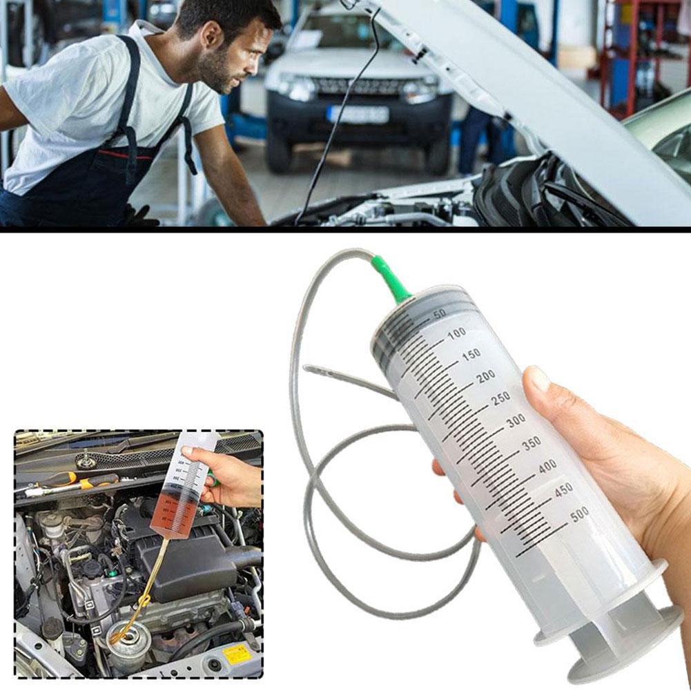 550ml Manual Oil Fluid Extractor Pump Large Capacity Syringe Car Engine Oil Change Vacuum Fluid Suction Transfer Tool with Hose