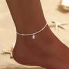 Sparkling Thin Chain Anklet Bracelet for Women Zircon Cross Pendant Bracelet On Leg Foot 2026 Trendy Boho Summer Beach Jewellry