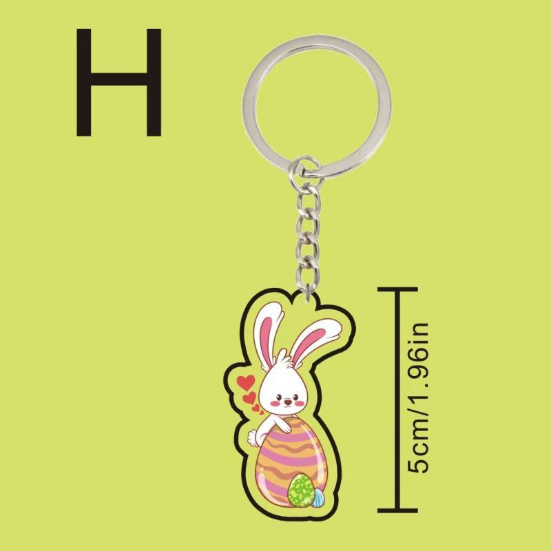 Easter Bunny & Colored Egg Keychain Pendant - Cute, Personalized Decoration