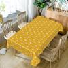 Moderne Geometrische Gelb-Weiß karierte Rechteckige Tischdecke Tischdekoration Wiederverwendbare Küchen-Esstischdecke Feiertags-Party-Dekoration