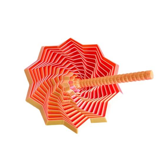 Erweiterter sensorischer Fidget-Stern 3D-gedruckter Drehturm Fidget-Spielzeug Flexibler Spiralstern mit Griff zur Stressreduzierung Büro-Schreibtischzubehör