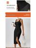 Waist-Hugging Bodycon Sleeveless Tank Top Dress - European & American Style Spring/Summer Long Dress