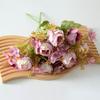 Mixed Artificial Flowers Bouquet Fake Peony Rose Hydrangea Flower for Vase Faux Silk