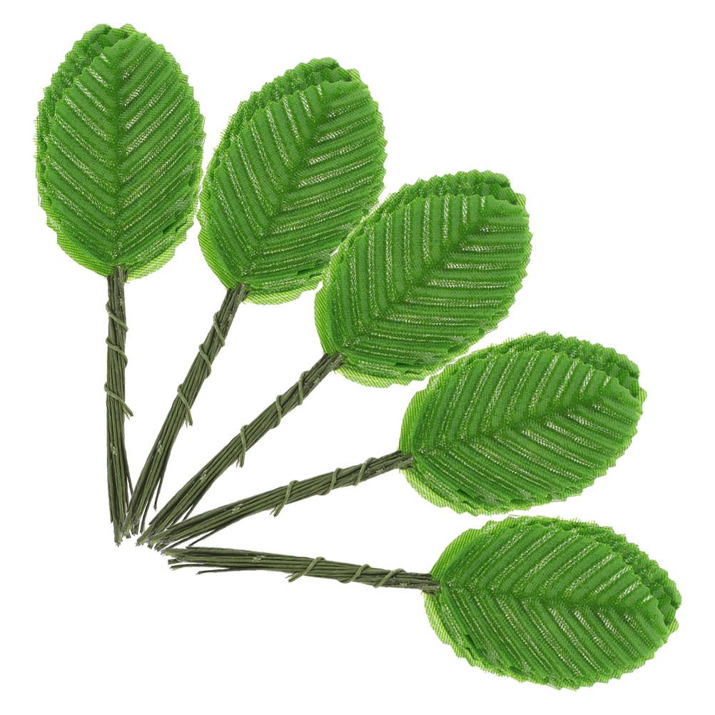 50Pcs Simulation Rose Leaf Stems Lifelike Faux Leaves for Wedding Party Decorations Home Vase Filler DIY Flower Arrangement