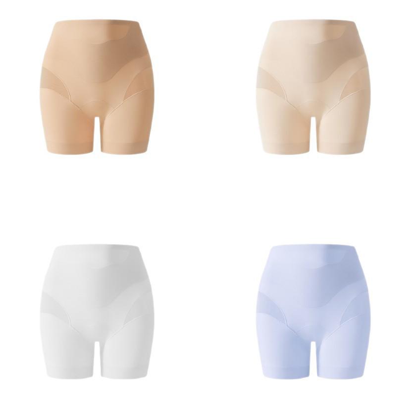 Women's Seamless Ice Silk Safety Shorts - Foundation Color, Invisible, Anti-Exposure, Wear Without Underwear, 3-in-1 Base Layer.
