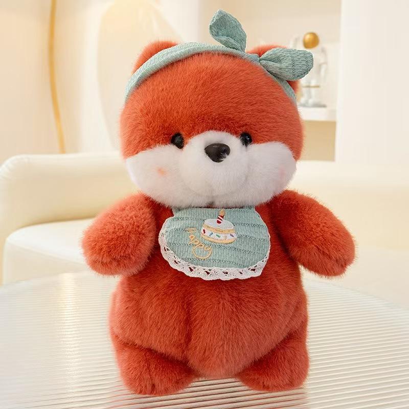 Coco Duckling Bib Panda Plush Doll Little Fox Cure Soothing Doll Sleeping Throw Pillow Grab Machine Doll