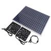 22W Solar Panel Double Exhaust Fan Kit 12V Solar Fan for Chicken Coop Dog House Greenhouse Shed RV