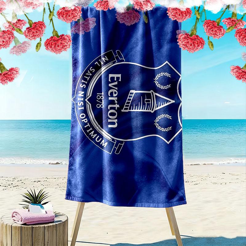 Everton FC Print Beach Towel, Large Soft Quick Dry Towel for Beach Camping Swimming