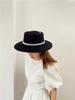 Xiaohongshu Blogger Recommends Pearl Pin Wool Hat Female British Fashion Versatile Personality Wool Felt Top Hat