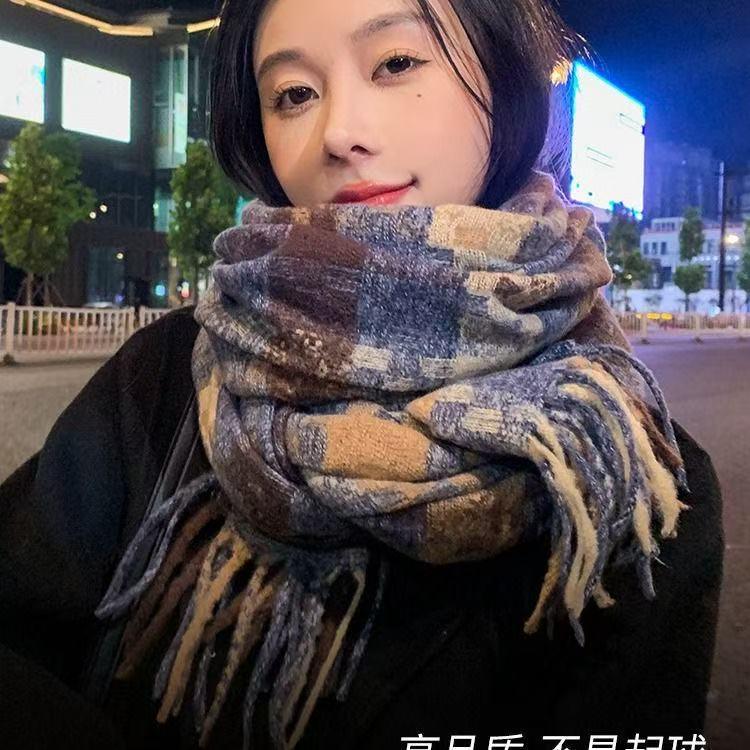 Women's European and American Style Long Fringe Mohair Scarf - Warm Autumn/Winter Shawl & Neck Warmer