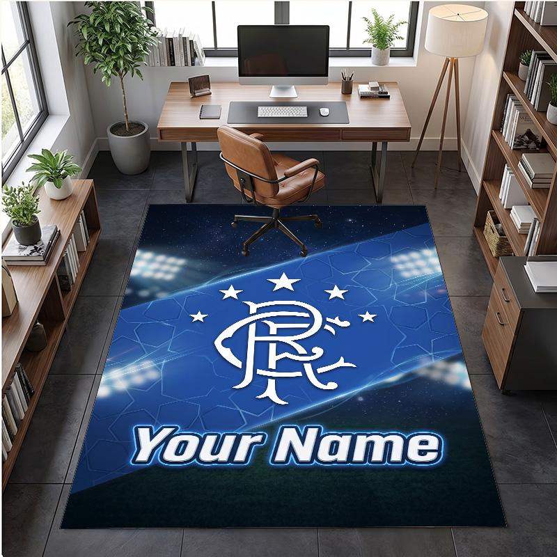 Crystal Velvet Rug Rangers FC Print Custom Name Text Floor Mat Home Decor
